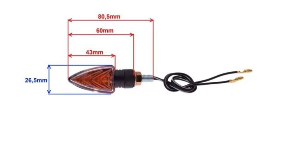 Kierunkowskaz stożkowy jasny krótki lewy przód - zdjęcie 2