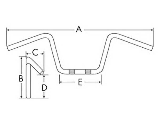 Kierownica enduro 22 mm aluminiowa czarna b - zdjęcie 4