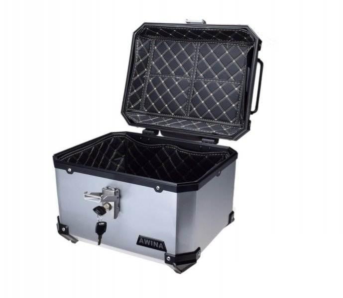 KUFER AWINA 45L 43.5x38x34 cm SREBRNY | AW9037S - zdjęcie 5