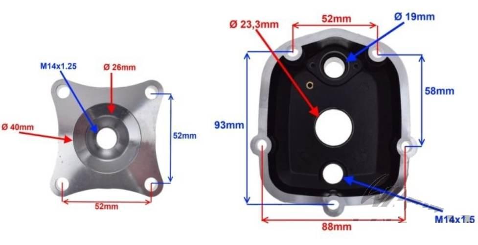 Głowica cylindra do derbi aprilia 2006 50 cc woda - zdjęcie 2