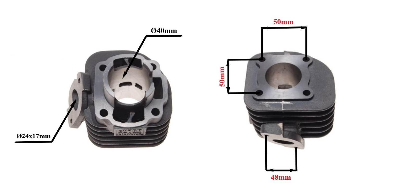 Cylinder Żeliwny Power Force Aprilia Scarabeo Yamaha Jog Minarelli Horizontal 40mm 2t