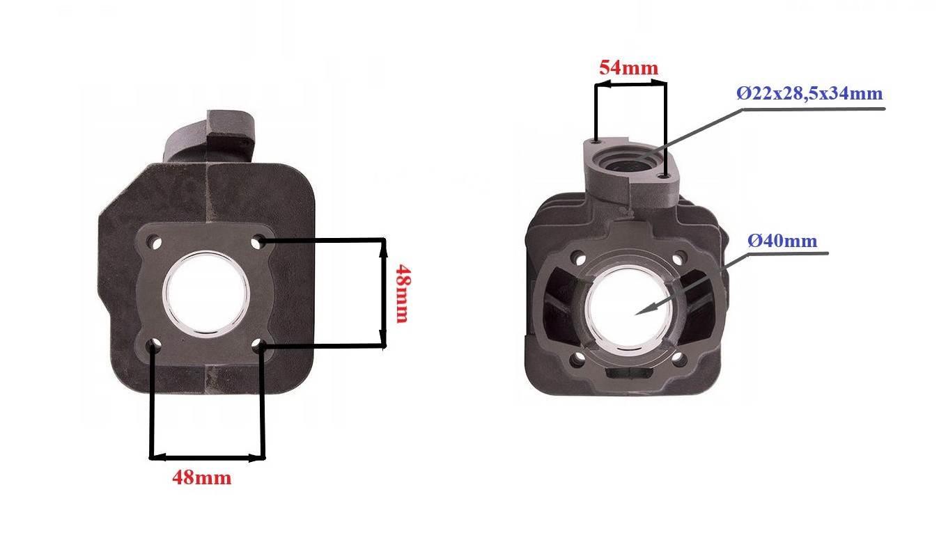 Cylinder Żeliwny Power Force Peugeot Buxy Speedfight Vivacity 40mm 2t