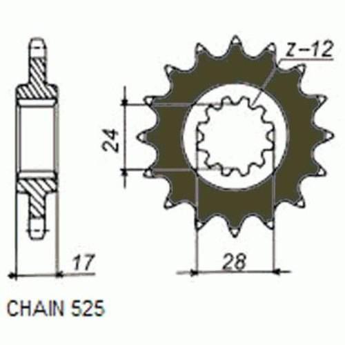 Zębatka Napędowa Sunstar Sunf412-14 | SUNF412-14