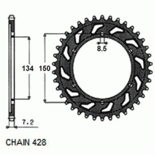 Zębatka Napędzana Stalowa Sunstar Sunr1-2622-48