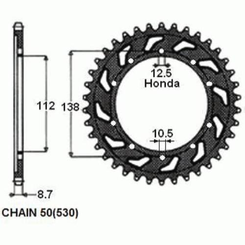 Zębatka Napędzana Stalowa Sunstar Sunr1-5485-42