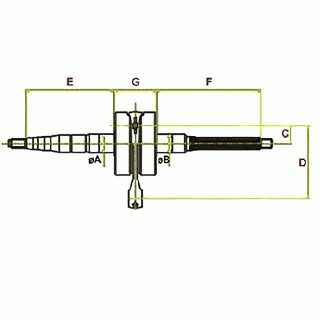 Wał Korbowy Top Racing Standard 2t 100 Cc Maxi Scooter Honda Bali Scopy 1996-2000 - zdjęcie 4