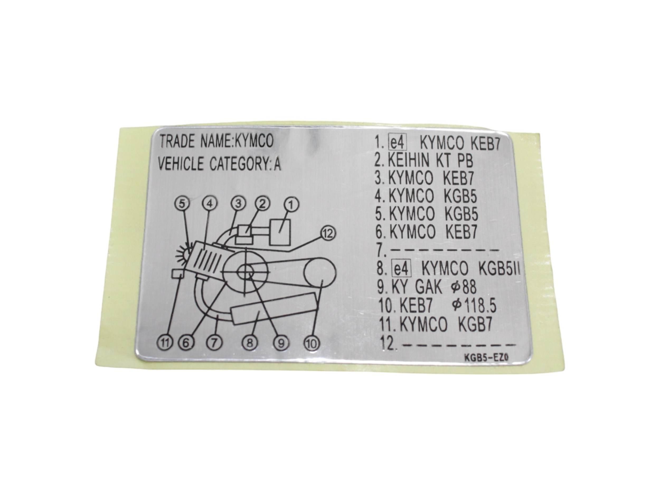 Naklejka Ostrzegawcza 87224-Kgb5-Ez0 | 87224-KGB5-EZ0