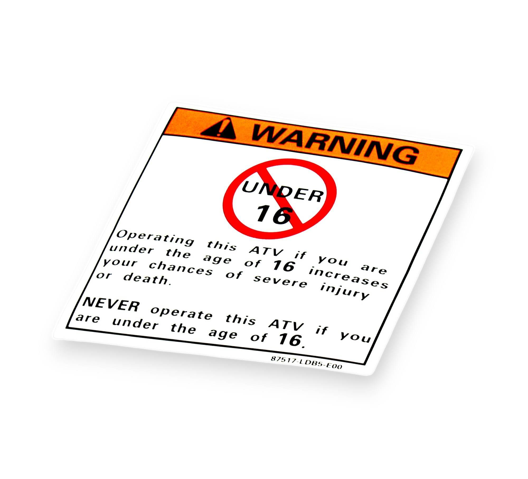 Naklejka Ostrzeżenie 87517-Ldb5-E00-T01 | 87517-LDB5-E00-T01