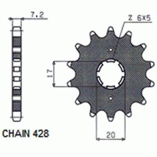 Zębatka Napędowa Sunstar Sunf222-17 | SUNF222-17