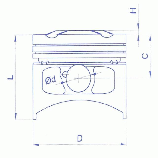 Tłok 39,50mm 50ccm Pierscienie Sworzeń | PF 10 009 0071 - zdjęcie 2