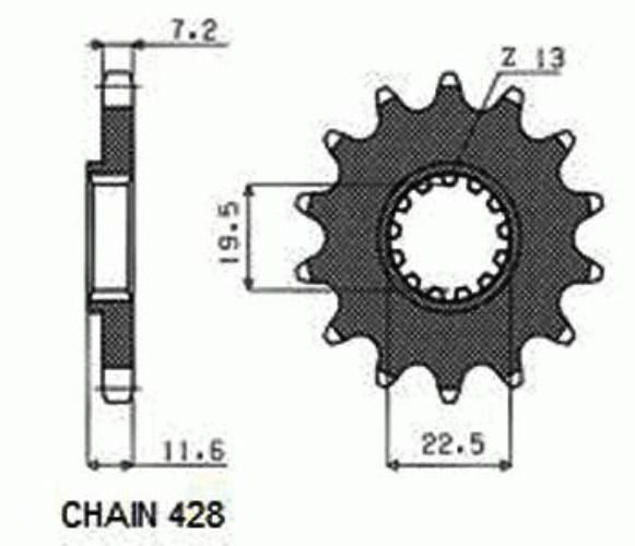 Zębatka Napędowa Sunstar Sunf220-14 | SUNF220-14