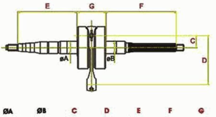 Wał Korbowy Top Racing High-Tech 2t 50ccmminarelli Am6 Czopy 20mm - zdjęcie 3