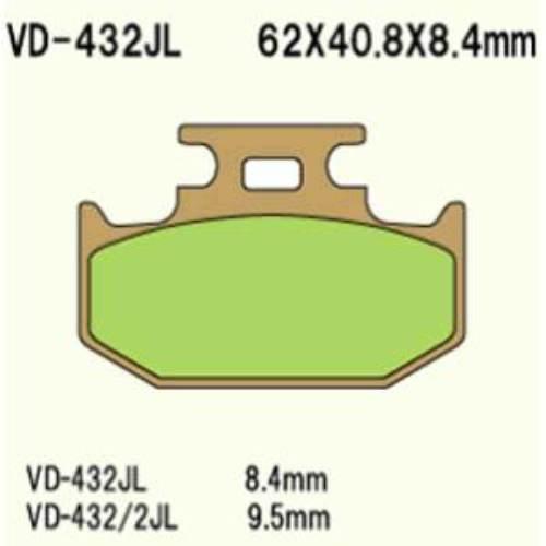 Klocki Hamulcowe Vesrah Vd-432jl | VD-432JL