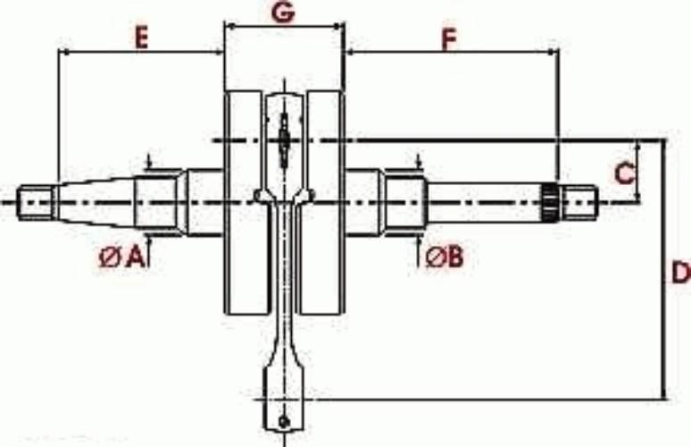 Wał Korbowy Power Force Tgb 303 Akros 50cc 10mm Wat000022 - zdjęcie 2