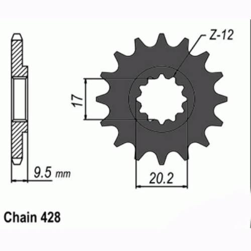 Zębatka Napędowa Sunstar Sunf233 14z 428
