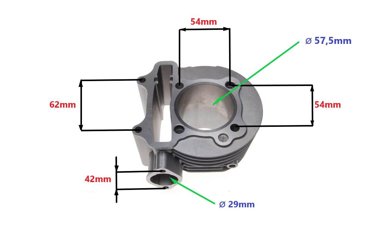 Cylinder Żeliwny Power Force Basic Kymco Agility People Gy6 57,40mm 4t - zdjęcie 2