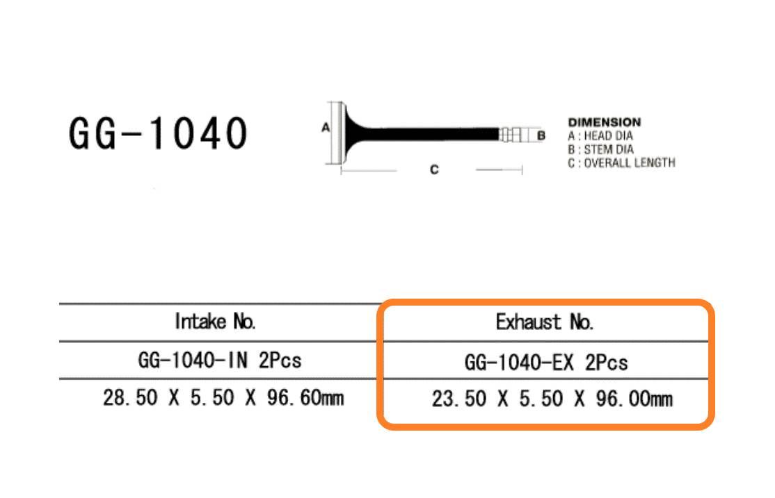 Zawór Wydechowy Silnika Gg-1040-Ex | GG-1040-EX - zdjęcie 2