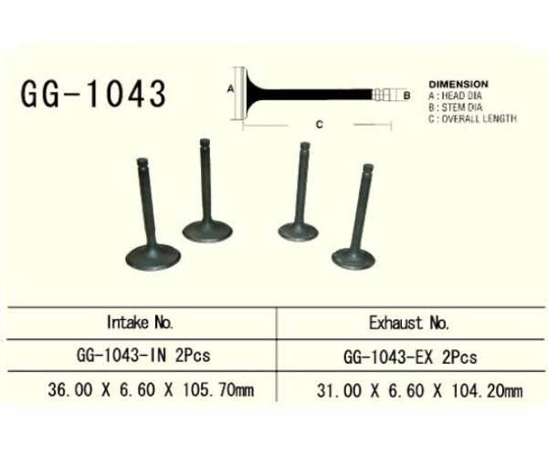 Zawór Wydechowy Silnika Gg-1043-Ex | GG-1043-EX - zdjęcie 3