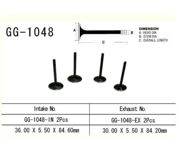 Zawór Wydechowy Silnika Gg-1048-Ex | GG-1048-EX - zdjęcie 3