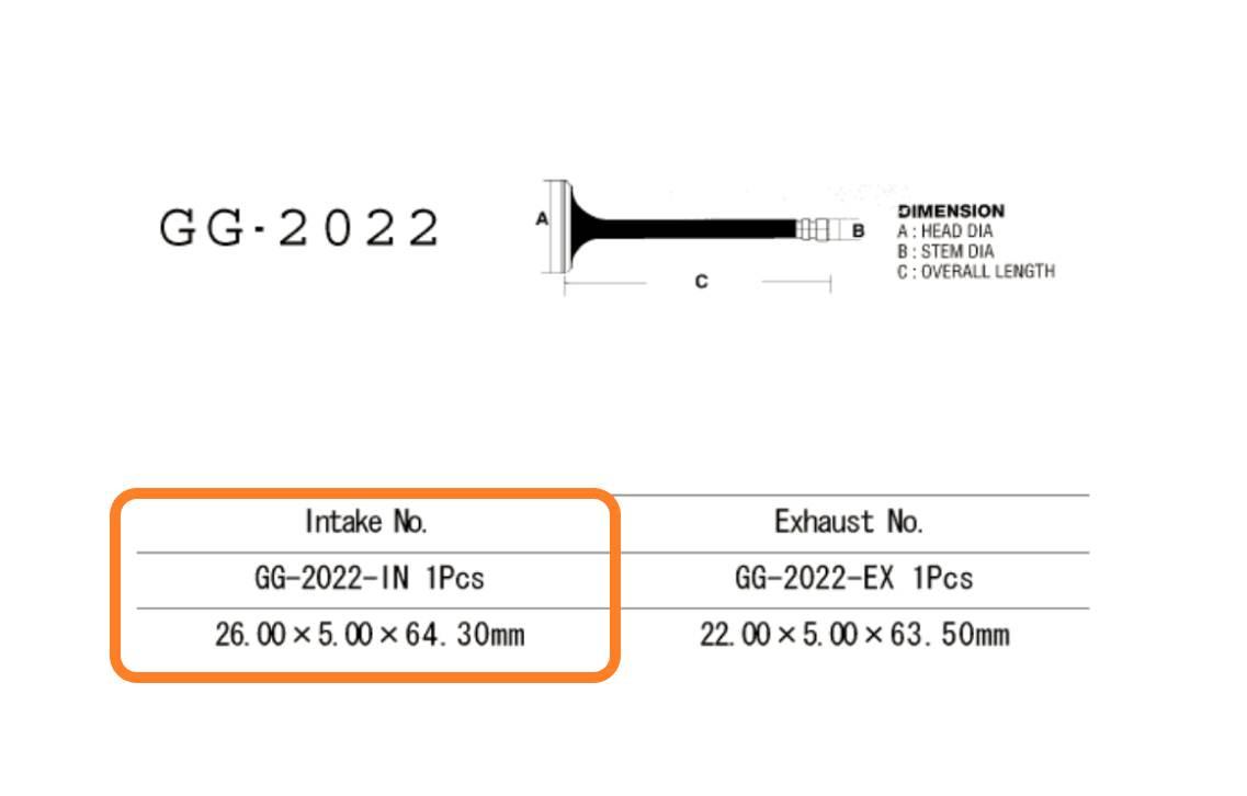 Zawór Ssący Silnika Gg-2022-In Yfm125 Gri - zdjęcie 2
