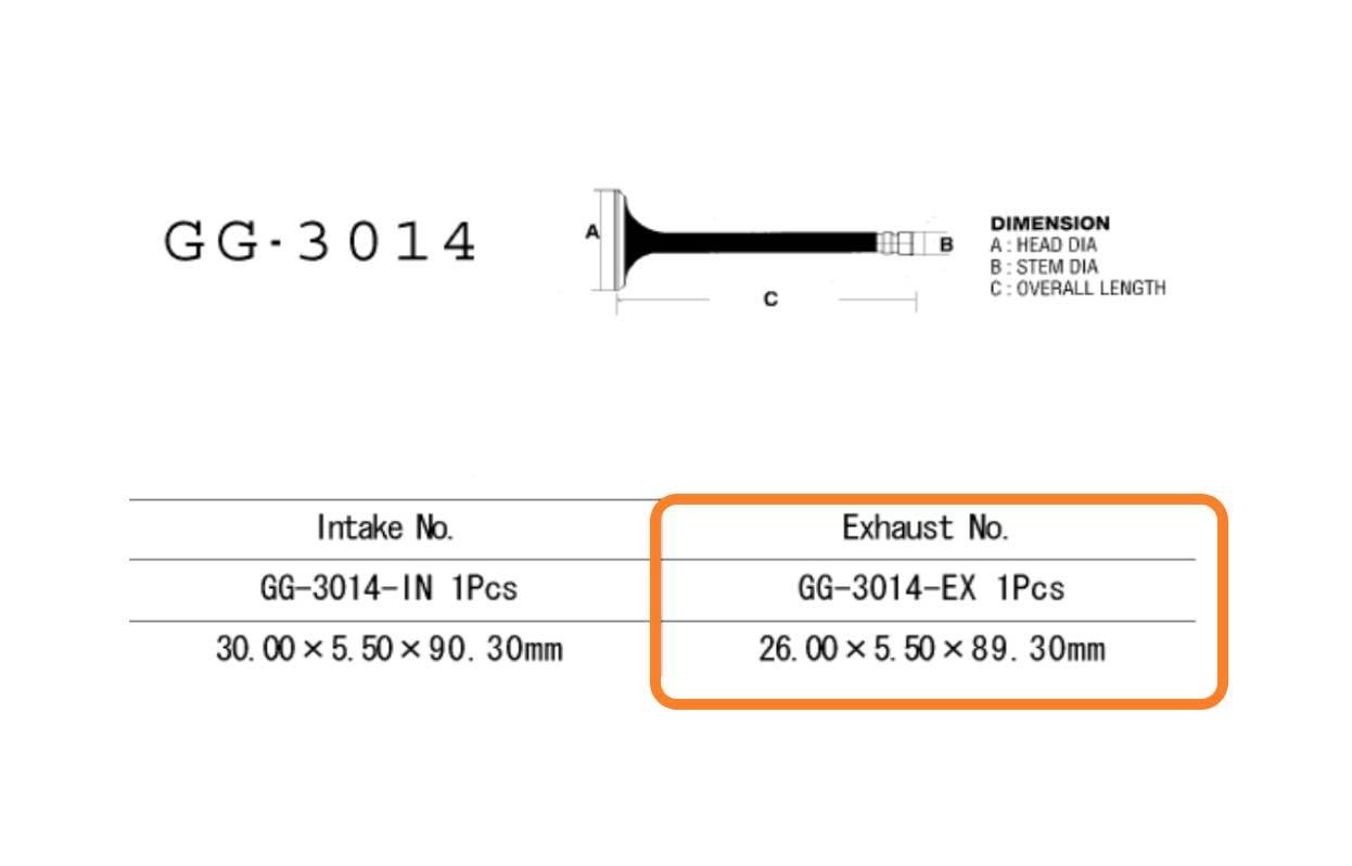 Zawór Wydechowy Silnika Gg-3014-Ex | GG-3014-EX - zdjęcie 2