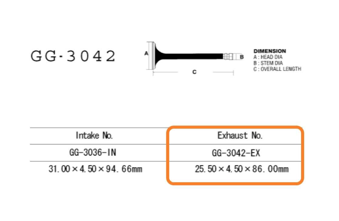 Zawór Wydechowy Silnika Gg-3042-Ex | GG-3042-EX - zdjęcie 2