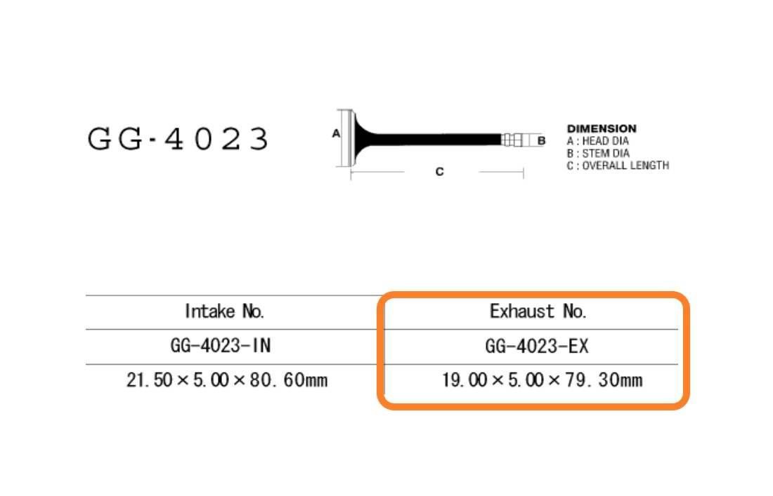 Zawór Wydechowy Silnika Gg-4023-Ex | GG-4023-EX - zdjęcie 2