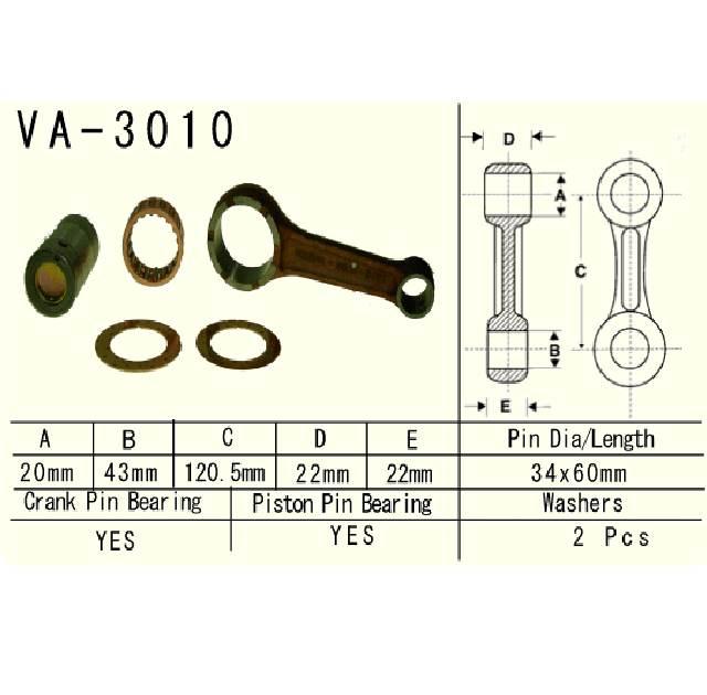 Vesrah Korbowód Suzuki Lt-A400 Lt-A400f 02-17r
