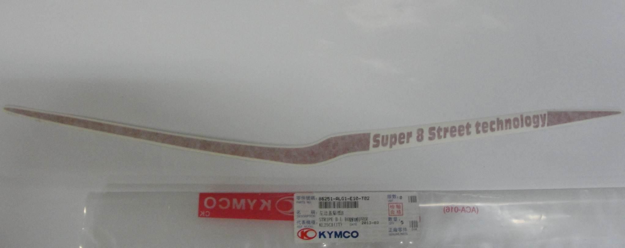 Naklejka Osłony Lewa Super 8 New T02 86251-Alg1-E1