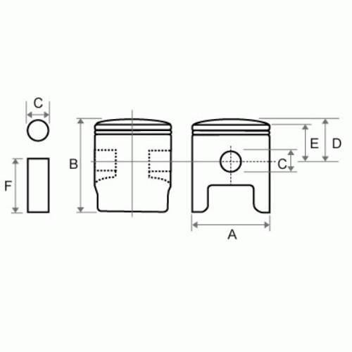 Tłok Tkrj Yamaha Ybr 125 54,50 Mm | TKRJ AY0712X - zdjęcie 2