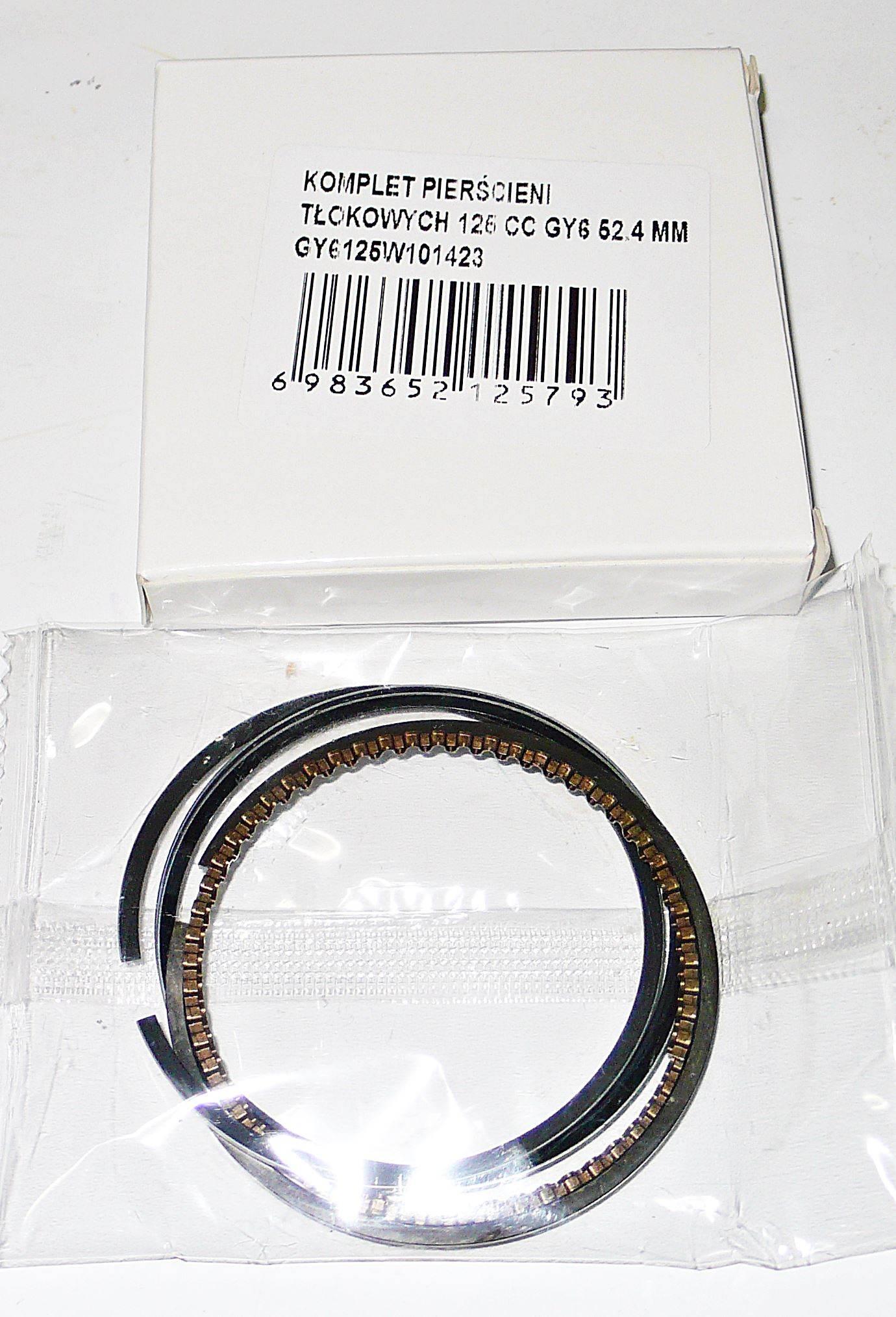 Komplet pierścieni tłokowych gy6 125 ccm 52.4 mm gy6125w101423