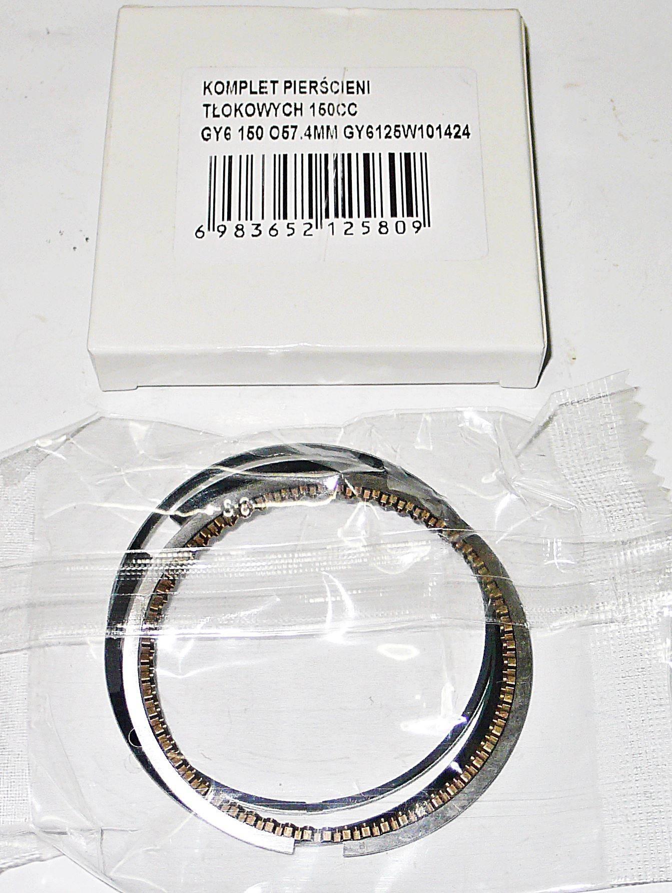 Komplet Pierścieni Tłokowych Power Force Gy6 150ccm 57.4mm Gy6125w101424