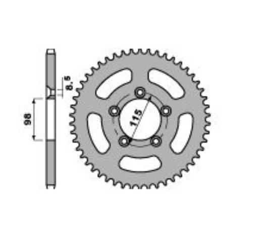 Zębatka Napędzana Stalowa Sunstar Sunr1-1390-48