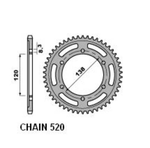 Zębatka Napędzana Stalowa Sunstar Sunr1-3516-38