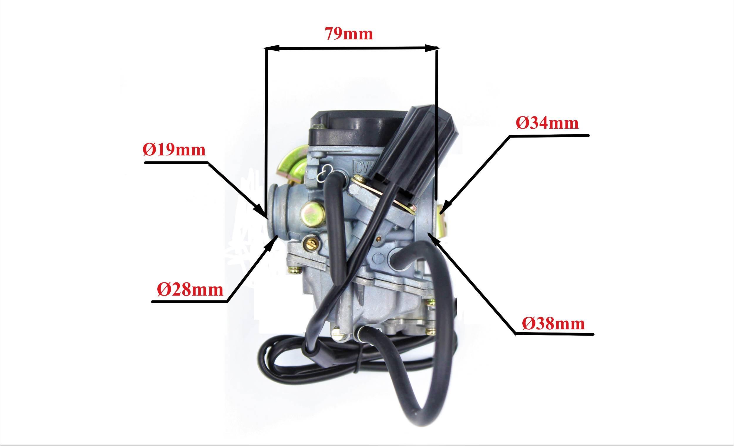 Gaźnik Gy6 4t Kun-Fu 50ccm Gy6150001- | PF 12 164 0038 - zdjęcie 3