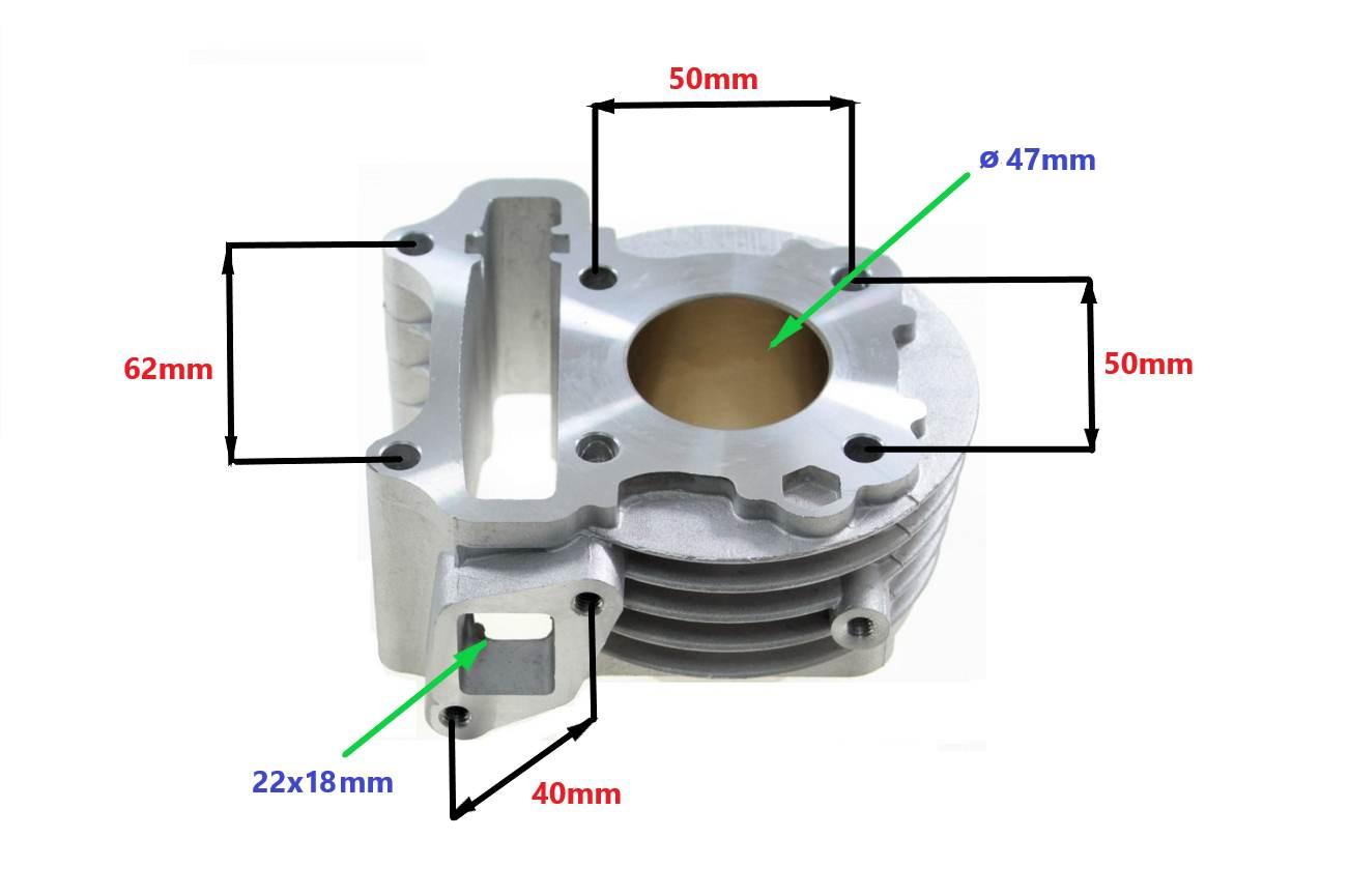 Cylinder Nicasilowy 4t Gy6 80ccm 47mm | PF 10 008 0055 - zdjęcie 2