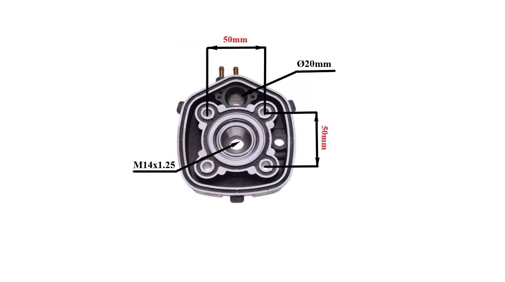 Głowica Cylindra 50 Ccm 2t L/C 47mm Czarna Minarelli Horizontal Aprilia Mal