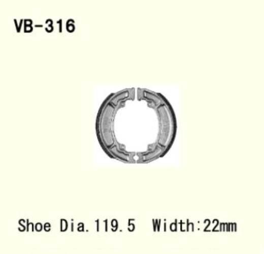 Szczęki Hamulcowe Vesrah Vb-316 | VB-316