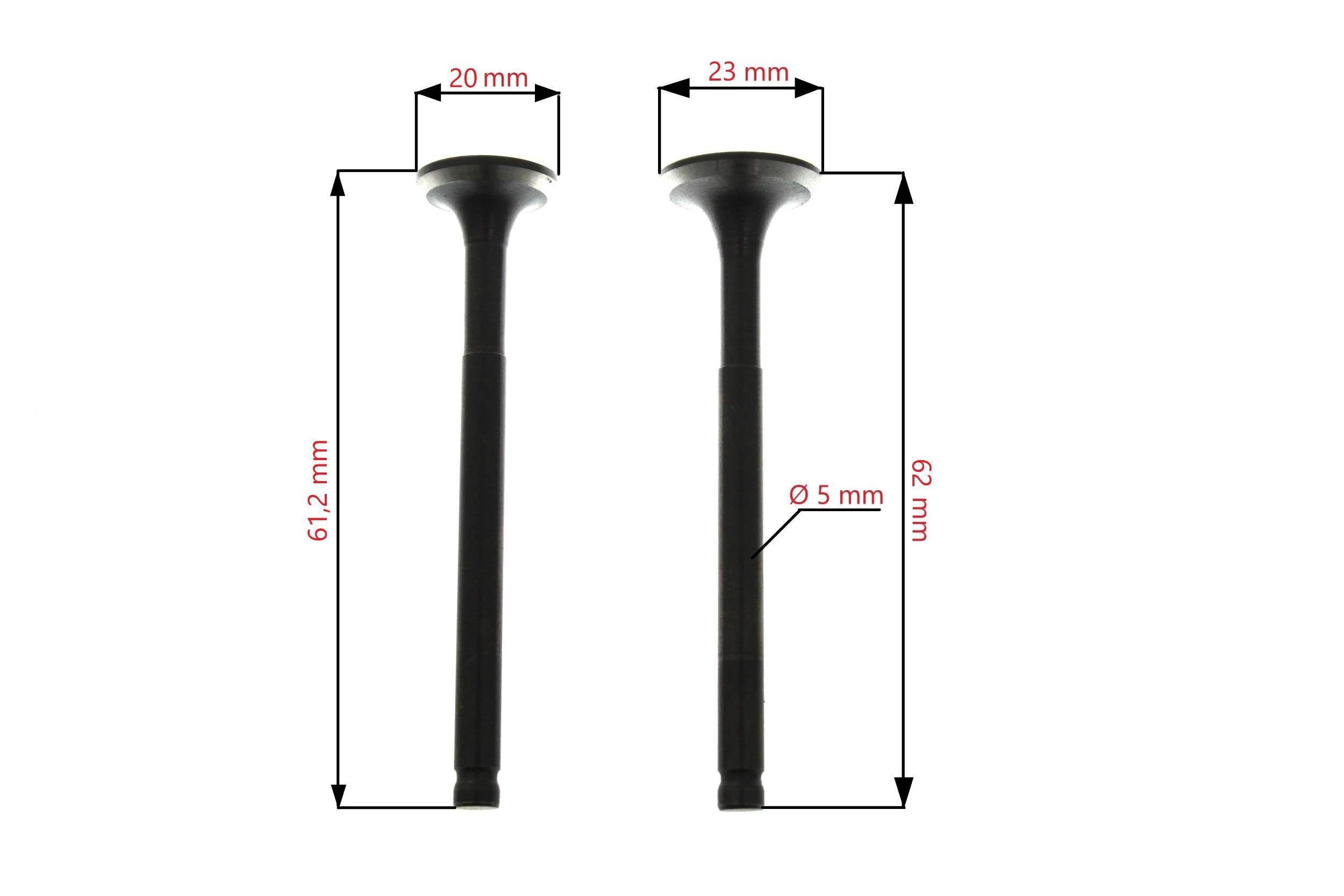 Głowica Kompletna Do Cylindra Gy6 4t 50ccm 46.5 Mm Powiększone Zawory Power Force - zdjęcie 2
