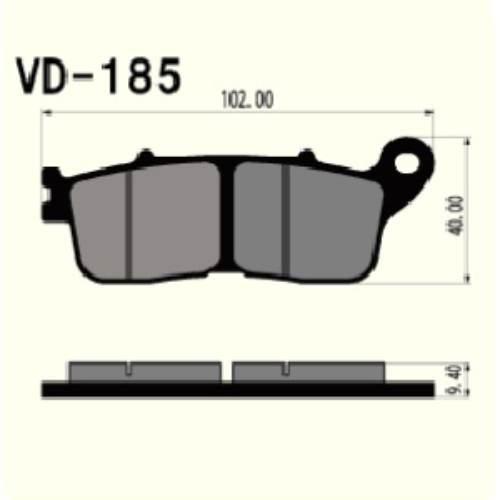 Klocki Hamulcowe Vesrah Vd-185 Fa636 | VD-185