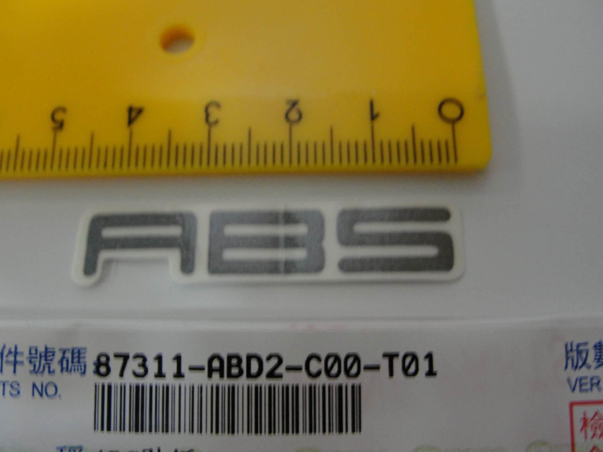 Naklejka Abs 87311-Abd2-C00-T01 | 87311-ABD2-C00-T01