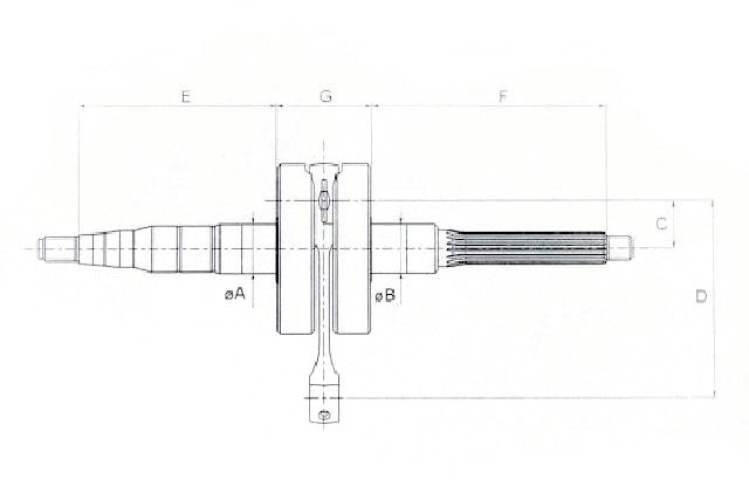 Wał Korbowy Kymco Dink Super8 9 Vitality Agility - zdjęcie 2