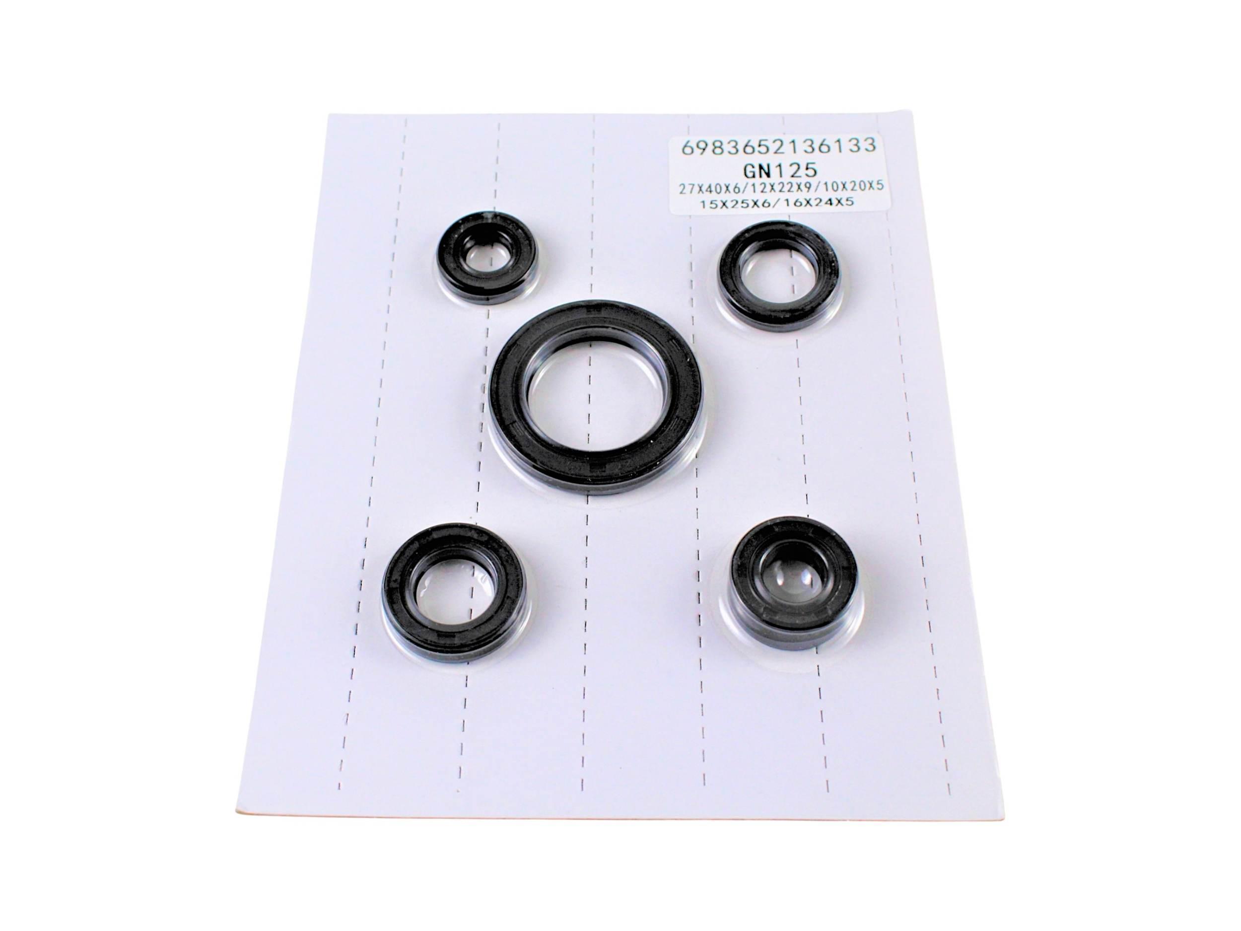 Komplet uszczelniaczy olejowych silnika suzuki gn125 27x40x6 12x22x9 10x20x5 15x25x6 16x24x5 gn12500007