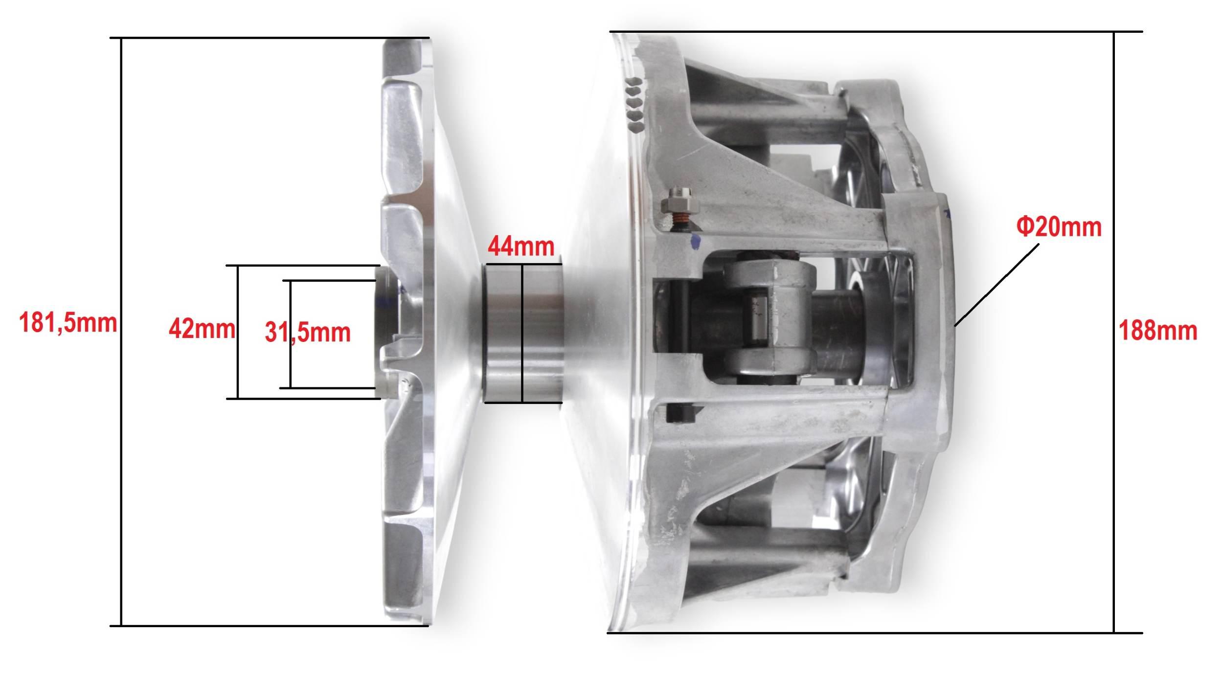 Sprzęgło Napędowe Wariator Polaris 1000 Oem 12230 - zdjęcie 3