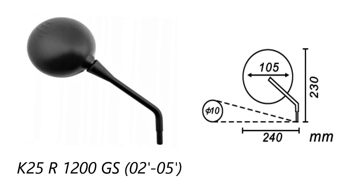 Lusterko Bmw R1200gs K25 Prawe Lutfb-2 | PF 12 277 1321 - zdjęcie 2