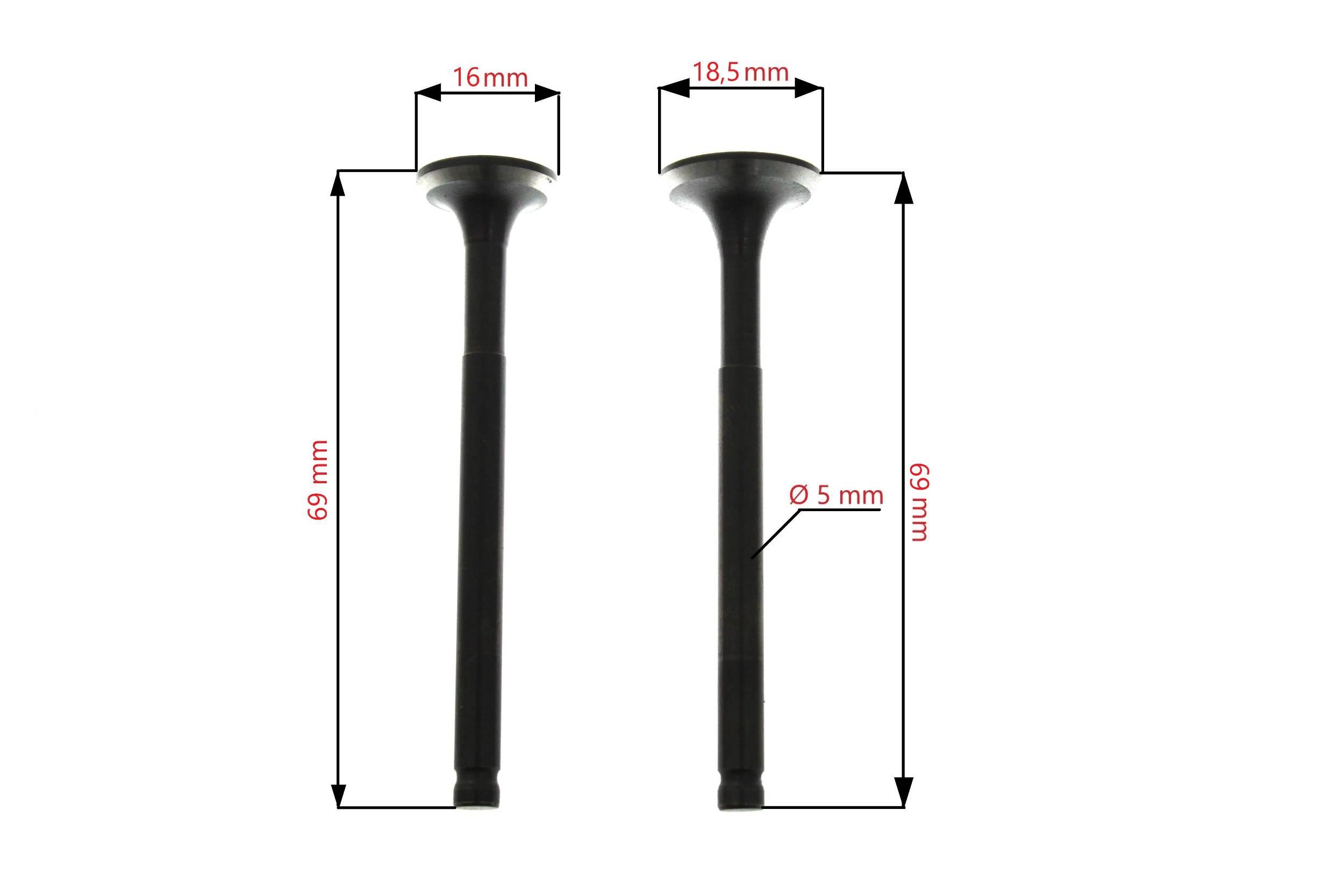 Głowica Kompletna Do Cylindra Gy6 4t 50ccm 39mm Długie Zawory Power Force - zdjęcie 6