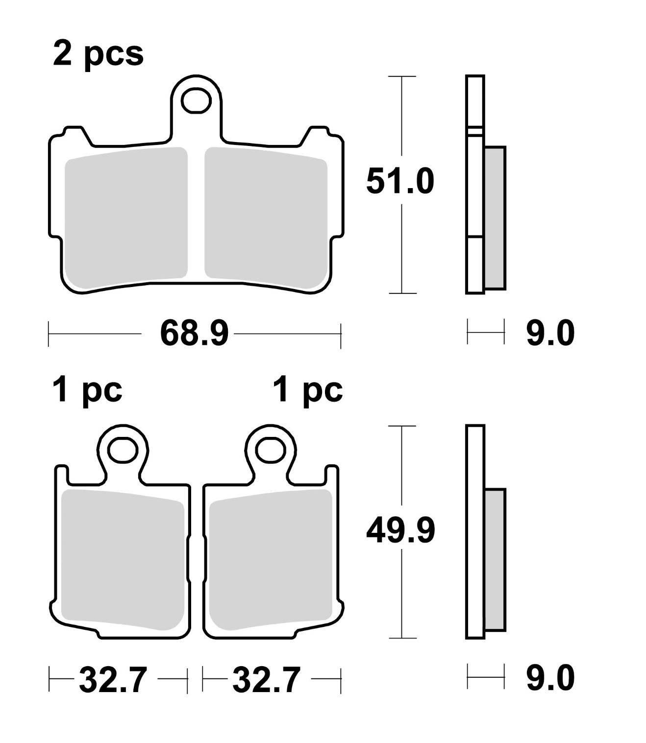 Klocki Hamulcowe Sintered 950cm55 | 950CM55 - zdjęcie 2