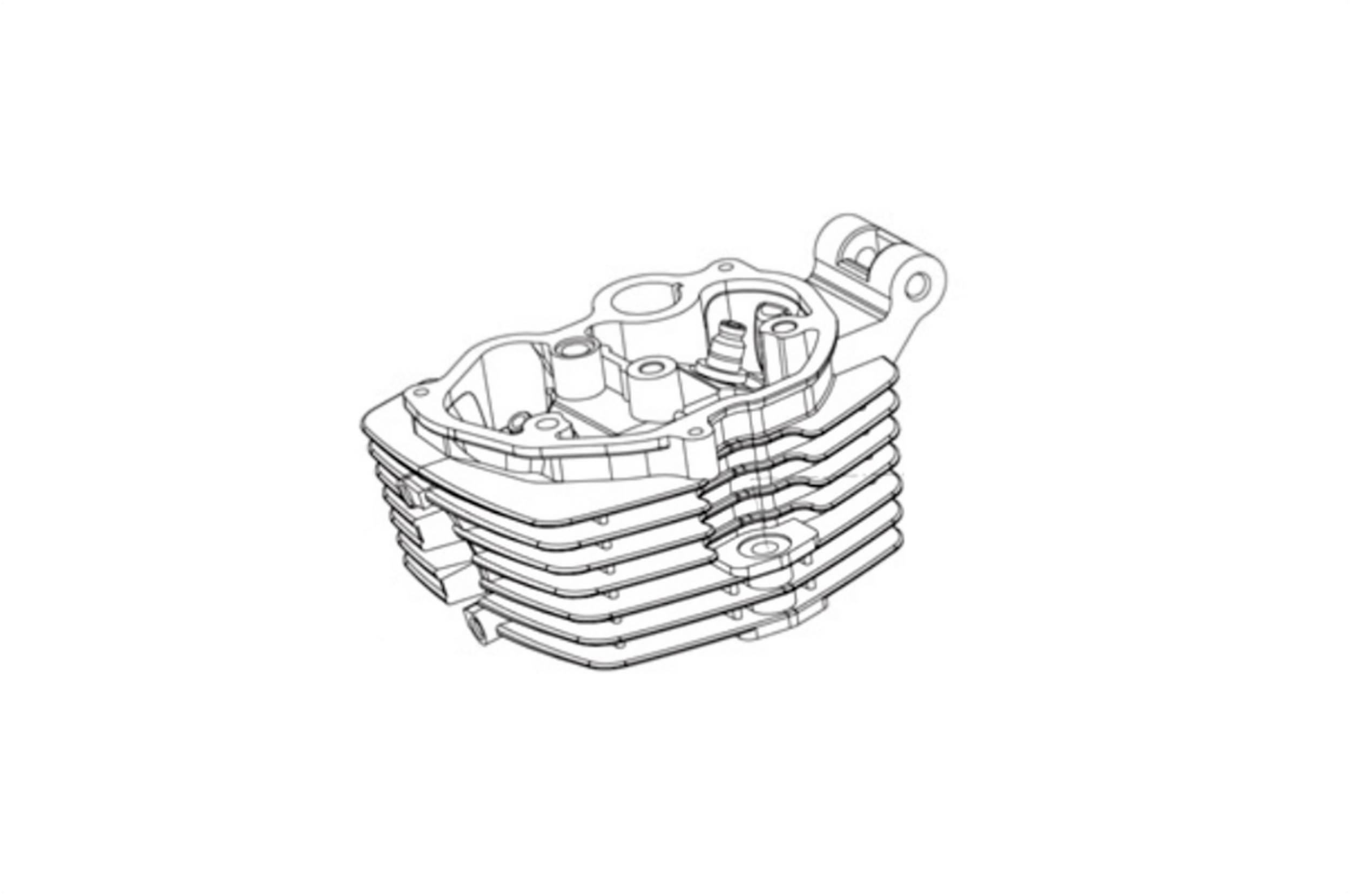 Głowica Cylindra 125 Ccm 4t A/C 56,5mm Klight125e5 Superlight125e5 Keeway - zdjęcie 3