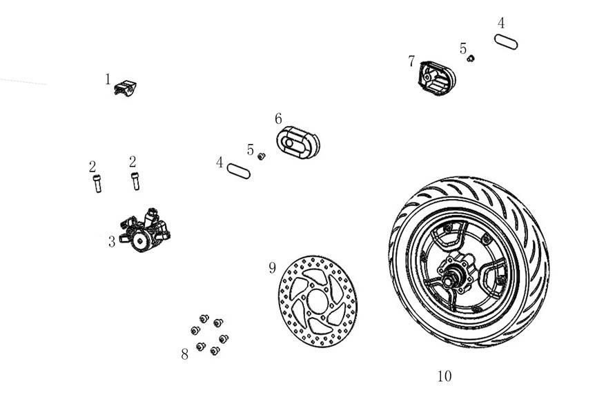 Osłona tylnej osi prawa do hulajnogi pro i sport
