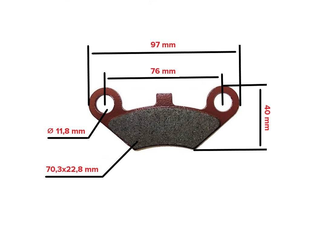 Klocki Hamulcowe Przednie Cf Moto 450/520/550/800 - zdjęcie 2